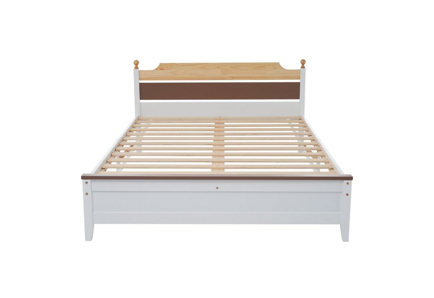 BlingBin Einzelbett Jugendbett (1-tlg., mit Kopfteil und Lattenroste), Bettgestell aus Kiefer, Elegante Dekoration, 140x200 cm von BlingBin