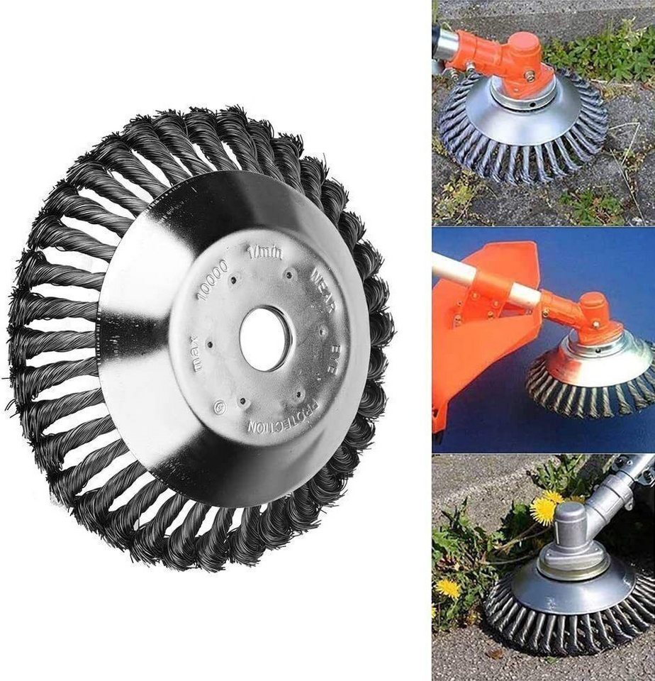 BlingBin Ersatzbürste Freischneider Unkrautbürste Motorsense Wildkrautbürste Fugenbürste, (1er Set, 1pcs), 25,4 mm und 20 mm für alle gängigen Modelle von BlingBin