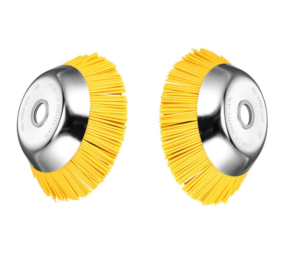 BlingBin Ersatzbürste Unkrautbürste Nylonbürste, 8-Zoll-Nylon-Unkrautbürstenkopf, Unkrautbekämpfer, (2er Set, 2-tlg., 2 Stück), Nylon Rasenmäher Bürste Wildkrautbürste für Rost-Und Moosentfernung von BlingBin