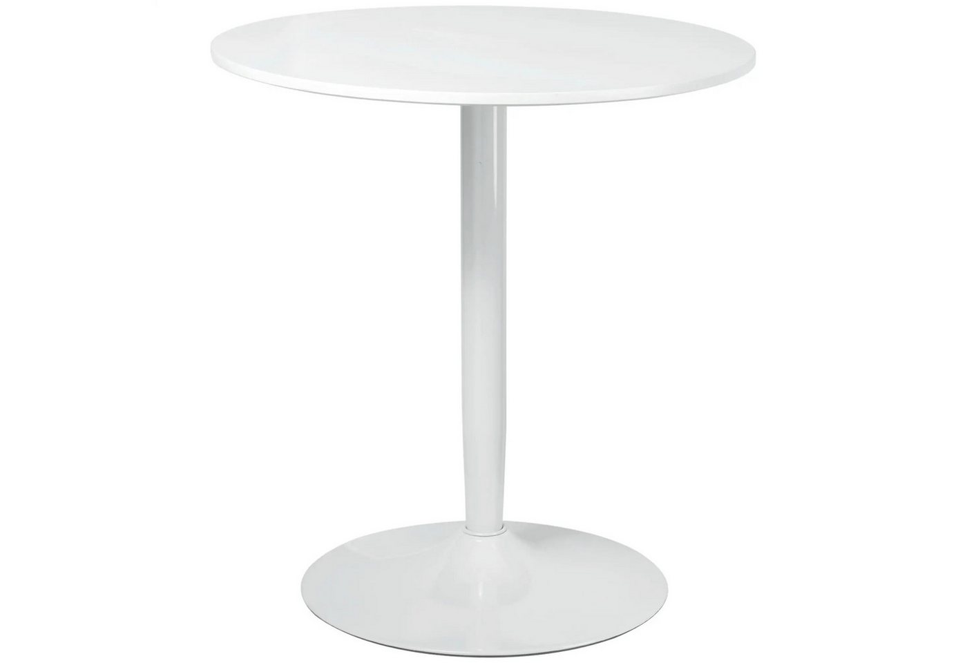 BlingBin Esstisch für 2 Personen Runder Küchentisch Ø70 cm (Esszimmertisch mit Stahlbein, Rutschfester Fußauflage Säulentisch, 1-St., 70 x 70 x 75 cm), moderner Kaffeetisch für Küche, Esszimmer und Wohnzimmer von BlingBin