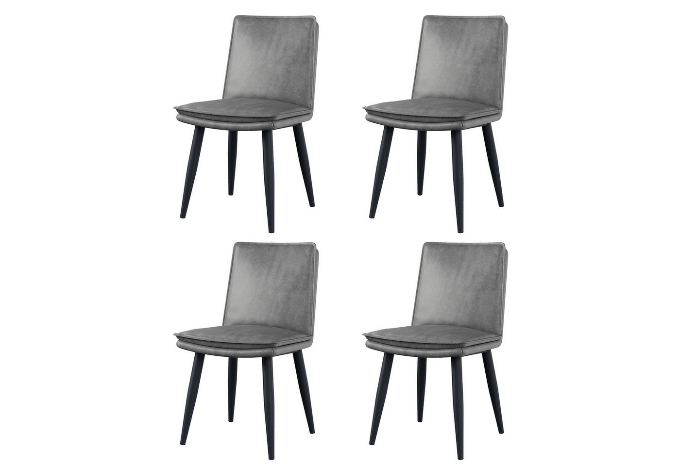 BlingBin Esszimmerstuhl PU-Esszimmerstühle, Polsterstühle Küchenstuhl mit Rückenlehne (Polsterstuhl, 4 St), Doppellagige Kissen, Bequem und weich,für Esszimmer, Wohnzimmer, Cafés von BlingBin