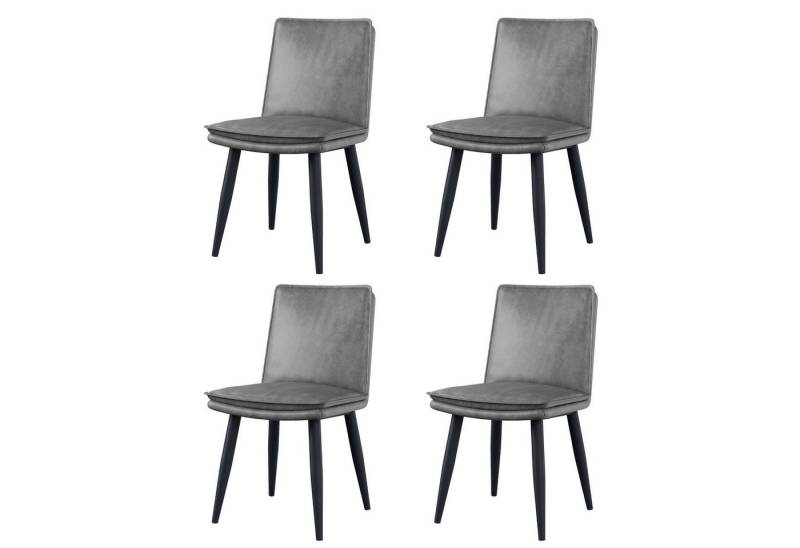 BlingBin Esszimmerstuhl PU-Esszimmerstühle, Polsterstühle Küchenstuhl mit Rückenlehne (Polsterstuhl, 4 St), Doppellagige Kissen, Bequem und weich,für Esszimmer, Wohnzimmer, Cafés von BlingBin