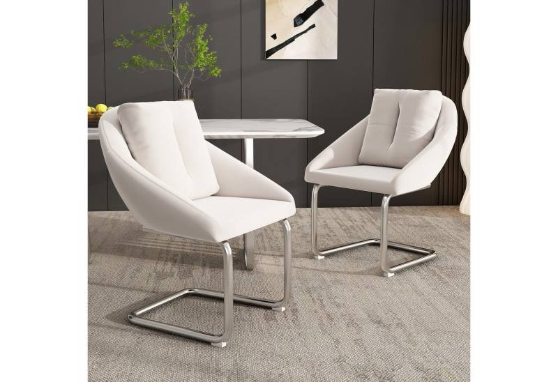 BlingBin Esszimmerstuhl aus Samt 2/4/6tlg Wohnzimmer Schlafzimmerstuhl mit Kissen (2 Stück, 2 St), luxuriöser Polsterstuhl für Wohnzimmer, Esszimmer und Büro von BlingBin