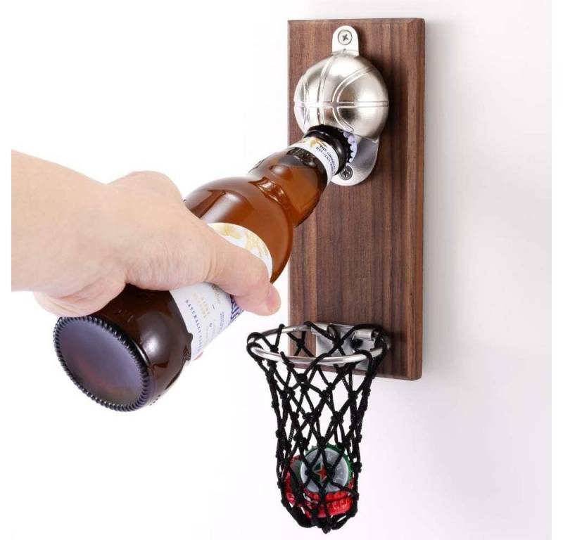 BlingBin Flaschenöffner Magnetischer Billardkugel Flaschenöffner, Wandöffner mit Kappensammler (1er Set, 1-tlg., 1pcs), Bierflaschenöffner für Küche kühlschrank,Bier geschenke für Männer von BlingBin