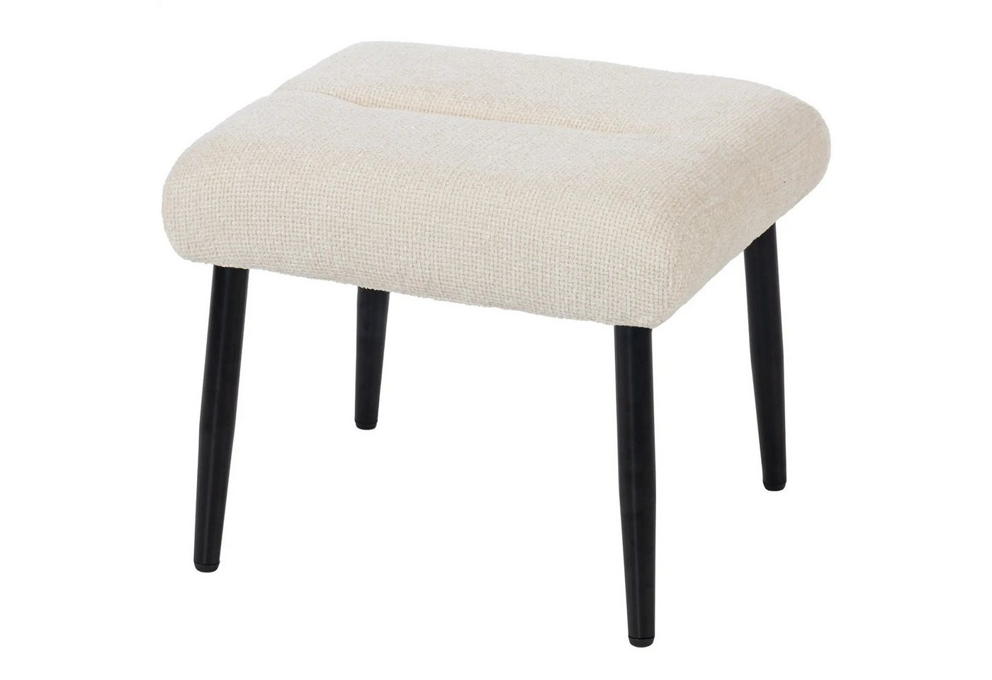 BlingBin Fußhocker Sitzhocker Hocker mit weichem Sitzkissen Ottoman Polsterhocker (1 Stück, 1 St., 45cm x 41cm x 38cm), Stahlbeinen Fußhocker mit Chenille-Stoff für Wohnzimmer von BlingBin