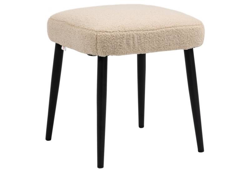 BlingBin Fußhocker Sitzhocker Quadratischer Schminkhocker Fußstütze mit Kaschmir-Optik (Hocker, 1 St., Schminkhocker 42 x 42 x 44 cm), Sitzhocker Quadratischer, Stahlbeine, für Schlafzimmer, Stahlbeine von BlingBin