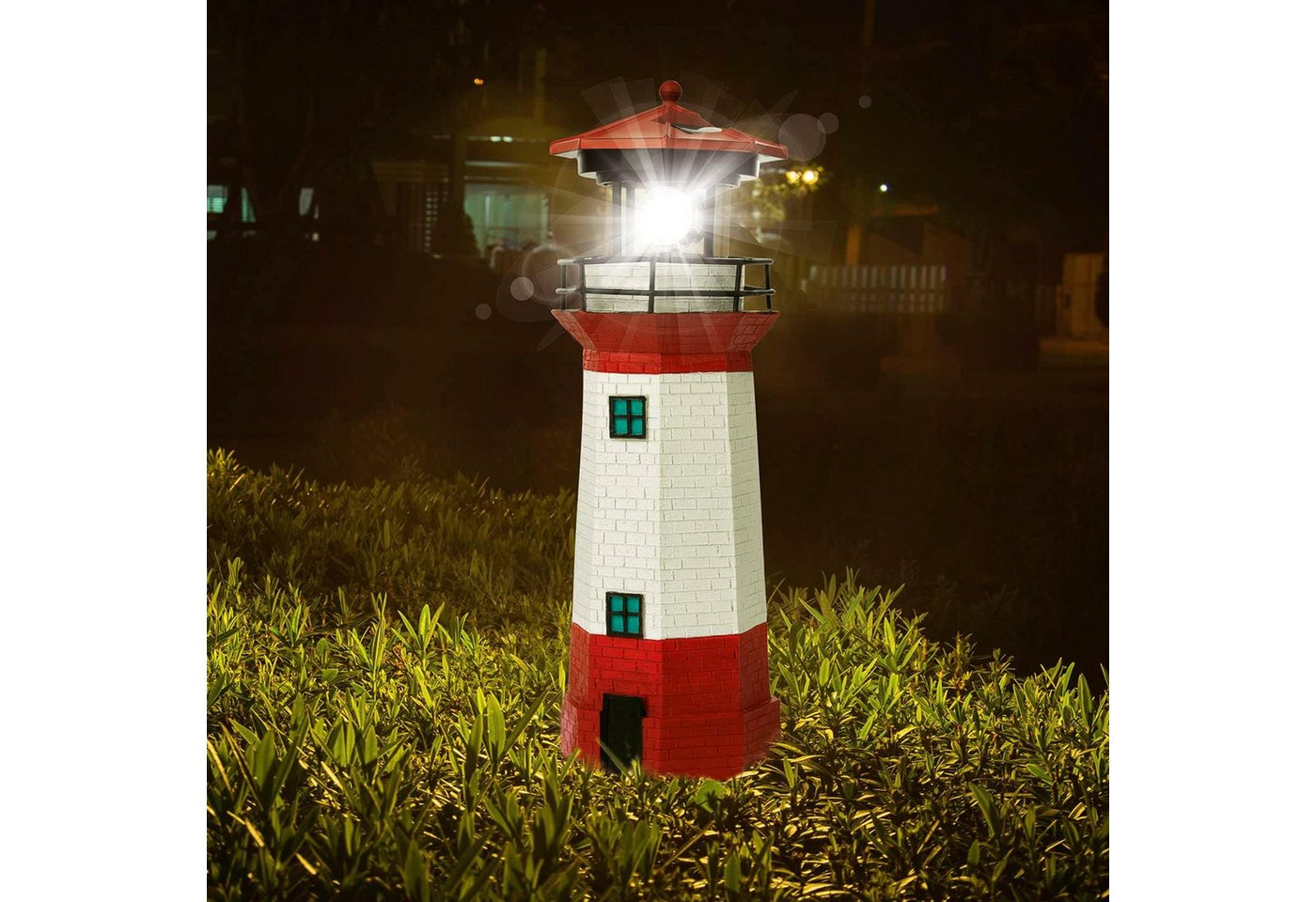 BlingBin Gartenleuchte LED Solar Leuchtturm Gartendeko 360 Grad Drehbare Leuchtfeuer Turm, Dekoration für Garten, LED fest integriert, Tageslichtweiß, Tageslichtsensor für automatisches Ein- und Ausschalten BlingBin Gartenleuchte LED Solar Leuchtturm Gartendeko 360 Grad Drehbare Leuchtfeuer Turm, Dekoration für Garten, LED fest integriert, Tageslichtweiß, Tageslichtsensor für automatisches Ein- und Ausschalten von BlingBin