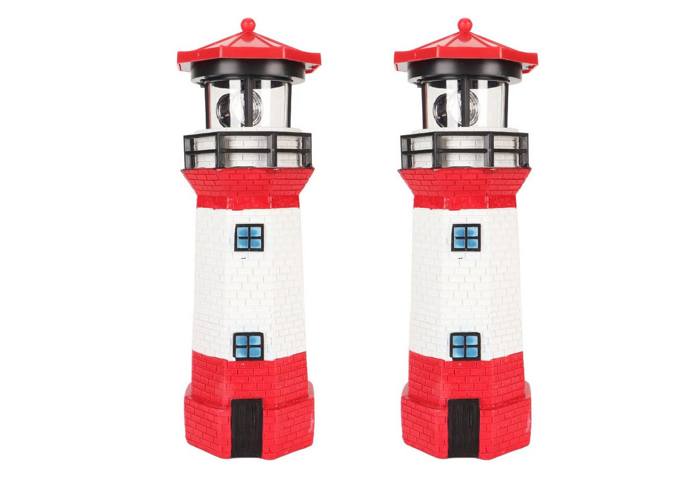BlingBin Gartenleuchte LED Solar Leuchtturm Gartendeko 360 Grad Drehbare Leuchtfeuer Turm, Dekoration für Garten, LED fest integriert, Tageslichtweiß, Tageslichtsensor für automatisches Ein- und Ausschalten von BlingBin
