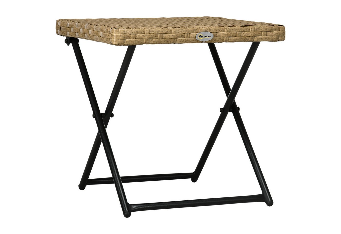 BlingBin Gartentisch Polyrattan Beistelltisch Gartentisch klappbar Couchtisch Falttisch (1er set, 1-St., 40x40x40cm), Sofatisch Teetisch Gartenmöbel Rattantisch für Garten Terrasse Balkon von BlingBin