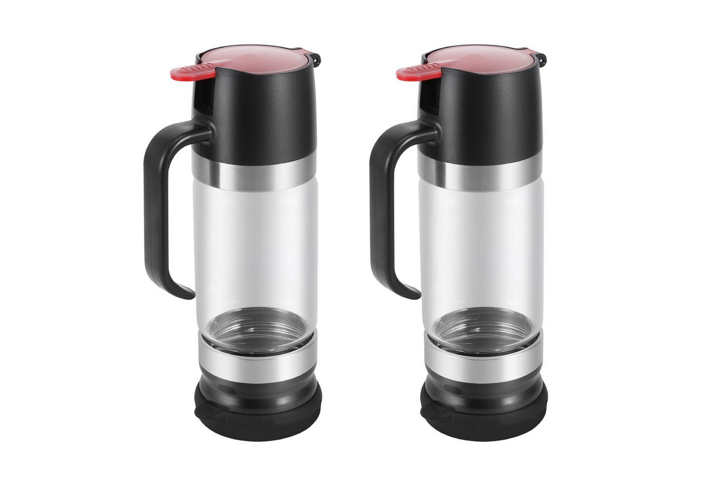 BlingBin Honigglas 300 Ml Honigspender Glas, Honigspender Tropffrei Glas 10 Ounces, Glas, (2 Stück, 2-tlg., 20*6,8cm), Push-Typ Honigspender Glas Ideal für Honig und Sirup von BlingBin