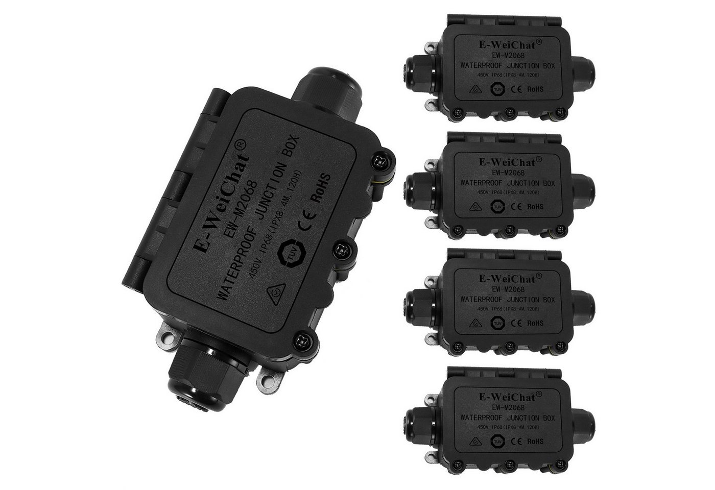 BlingBin Kabelverbinder-Sortiment Abzweigdose Verbindungsdose, Erdkabel Junction Box IP68 Wasserdichte, 3-polig, 5er Set, 5-tlg., 5 Stück, 2 Wege M2068-2T Verteilerdose Außen Wasserdicht für 5-9 mm BlingBin Kabelverbinder-Sortiment Abzweigdose Verbindungsdose, Erdkabel Junction Box IP68 Wasserdichte, 3-polig, 5er Set, 5-tlg., 5 Stück, 2 Wege M2068-2T Verteilerdose Außen Wasserdicht für 5-9 mm von BlingBin