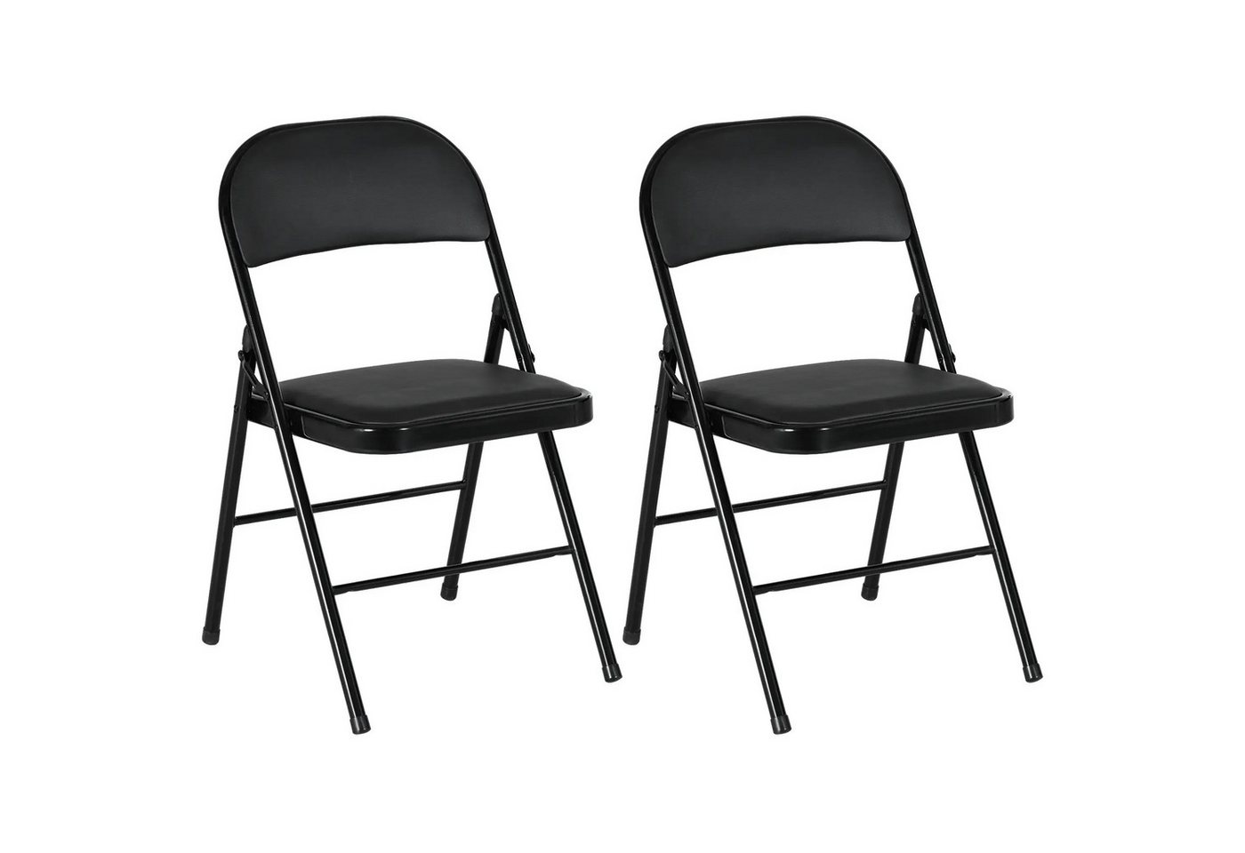 BlingBin Klappstuhl Klappstuhl Campingstuhl mit Gepolsteter Rückenlehne (2 Stück, 2 St), Küchenstuhl mit Polster bis 120 kg belastbar für Gäste, Büro, Camping von BlingBin