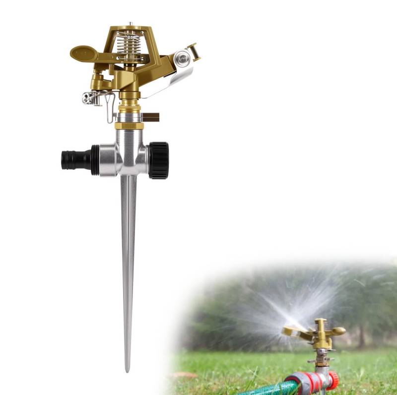 BlingBin Kreisregner Impulsregner Premium, Kreisregner Reichweite Kreisregner, 25 cm lang, (1 Set, 1-St., 28.5x12cm), für Rasen Pflanzen Gemüse Pastorale von BlingBin