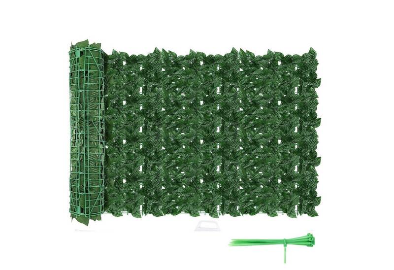 BlingBin Kunsthecken-Sichtschutz Künstliche Efeu Hecke Sichtschutz, 100 x 300cm Balkonsichtschutz, (1er Set, 1-St., Sichtschutz Künstliche Hecke mit 10 Stück Kabelbinder), Sichtschutzzaun, Wanddekoration für Haus, Garten, Hof, Büro von BlingBin