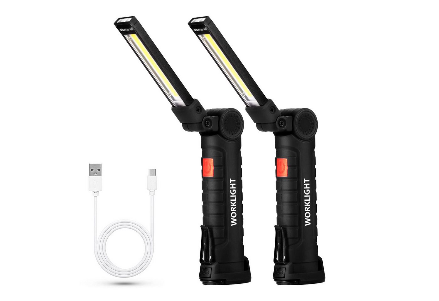 BlingBin LED Arbeitsleuchte Werkstattlampe Taschenlampe Werkstatt Handlampe mit Magnet und Haken, USB wiederaufladbar Drehbar und faltbar 5 Modi einstellbar Arbeitslicht, LED fest integriert, Tageslichtweiß, rotes Licht, COB Inspektionsleuchten mit magnetischen Base für Autoreparatur BlingBin LED Arbeitsleuchte Werkstattlampe Taschenlampe Werkstatt Handlampe mit Magnet und Haken, USB wiederaufladbar Drehbar und faltbar 5 Modi einstellbar Arbeitslicht, LED fest integriert, Tageslichtweiß, rotes Licht, COB Inspektionsleuchten mit magnetischen Base für Autoreparatur von BlingBin