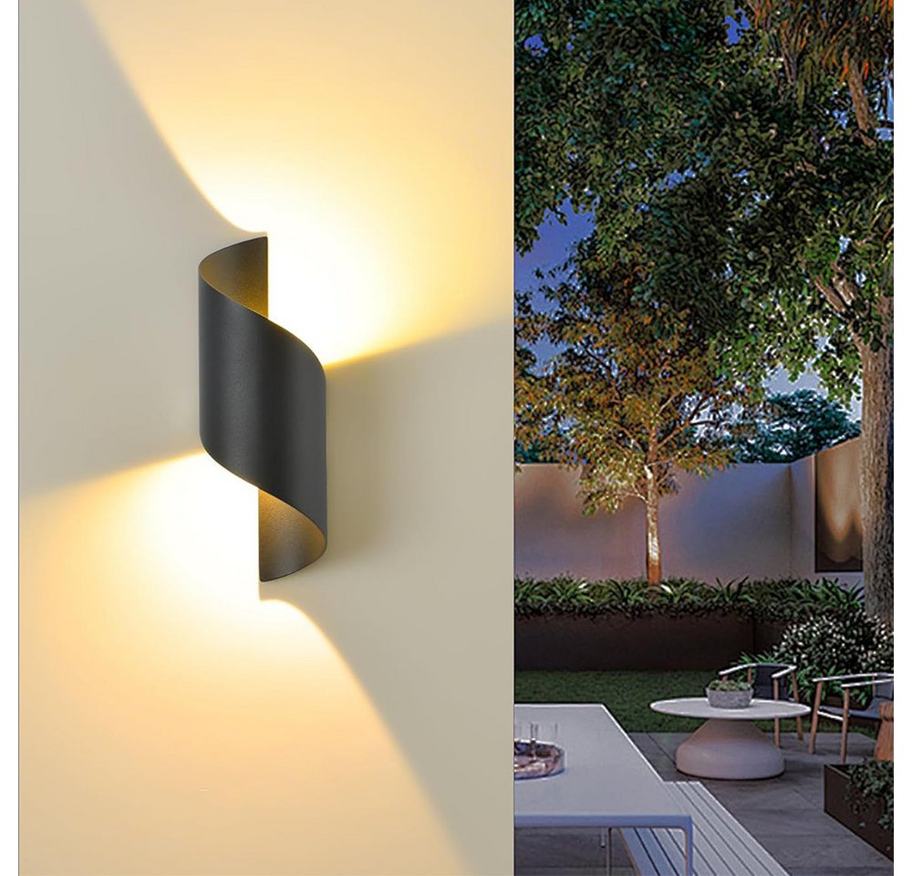 BlingBin LED Außen-Wandleuchte LED Wandleuchte 10W IP65, Aluminium Außenlampe 3000K Warmweiß, S-förmiges, modernes Design für dekorative Lichteffekte, LED fest integriert, Warmweiß, IP65 Schutz: staub- und wasserdicht, ideal für außen BlingBin LED Außen-Wandleuchte LED Wandleuchte 10W IP65, Aluminium Außenlampe 3000K Warmweiß, S-förmiges, modernes Design für dekorative Lichteffekte, LED fest integriert, Warmweiß, IP65 Schutz: staub- und wasserdicht, ideal für außen von BlingBin