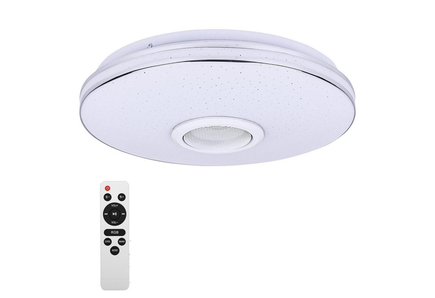 BlingBin LED Deckenleuchte 36W Deckenlampe Sternenhimmel Dimmbar mit Bluetooth Lautsprecher, Timing-Funktion, LED fest integriert, warmweiß, neutralweiß, kaltweiß, 7 Arten von RGB-Farben, APP-Steuerung, LED Deckenlampe mit RGB Farbwechsel BlingBin LED Deckenleuchte 36W Deckenlampe Sternenhimmel Dimmbar mit Bluetooth Lautsprecher, Timing-Funktion, LED fest integriert, warmweiß, neutralweiß, kaltweiß, 7 Arten von RGB-Farben, APP-Steuerung, LED Deckenlampe mit RGB Farbwechsel von BlingBin