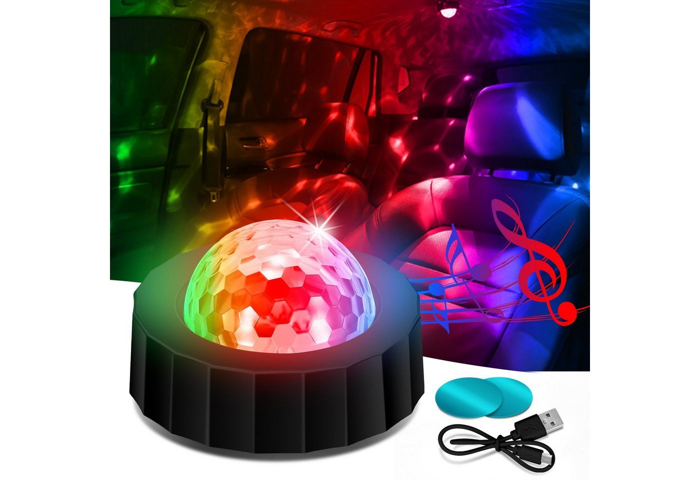 BlingBin LED Discolicht Mini Discokugel, Disco Lichter LED Party Lights Musikgesteuert licht, selbstfahrend, sprachgesteuert Magnetadsorption fest, LED fest integriert, RGB monochrom, USB Type C DJ Strobe Ball mit Nachtlicht für Partys Geburtsta Club KTV BlingBin LED Discolicht Mini Discokugel, Disco Lichter LED Party Lights Musikgesteuert licht, selbstfahrend, sprachgesteuert Magnetadsorption fest, LED fest integriert, RGB monochrom, USB Type C DJ Strobe Ball mit Nachtlicht für Partys Geburtsta Club KTV von BlingBin