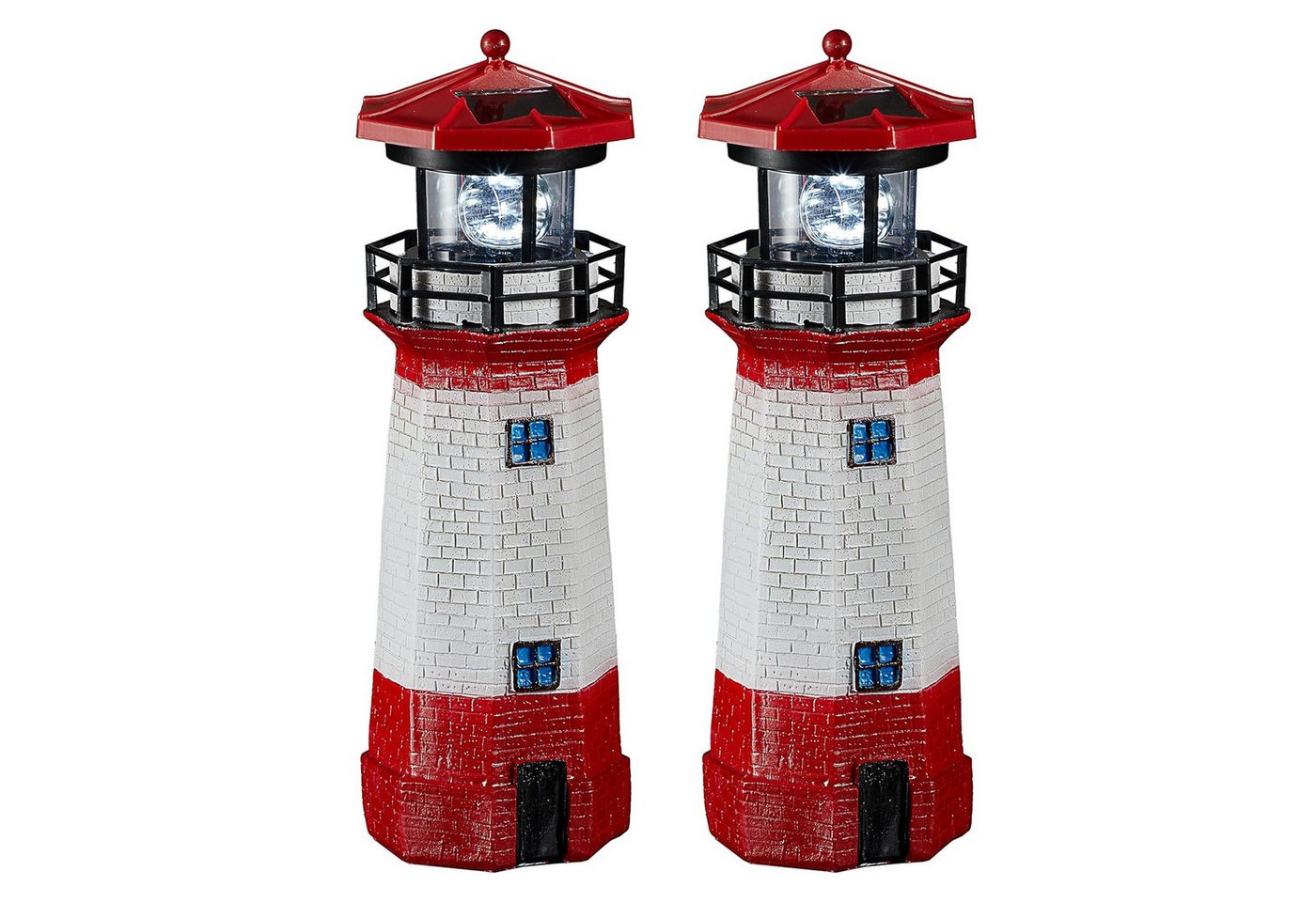 BlingBin LED Gartenleuchte LED Solar Leuchtturm, 360 Grad Solar Gartendeko Leuchtfeuer, Wasserdichter, Mit Dämmerungssensor Solarbeleuchtung, LED fest integriert, Tageslichtweiß, Lampe Dekoration für Garten, Terrasse, Rasen im Freien, 2 Stück BlingBin LED Gartenleuchte LED Solar Leuchtturm, 360 Grad Solar Gartendeko Leuchtfeuer, Wasserdichter, Mit Dämmerungssensor Solarbeleuchtung, LED fest integriert, Tageslichtweiß, Lampe Dekoration für Garten, Terrasse, Rasen im Freien, 2 Stück von BlingBin