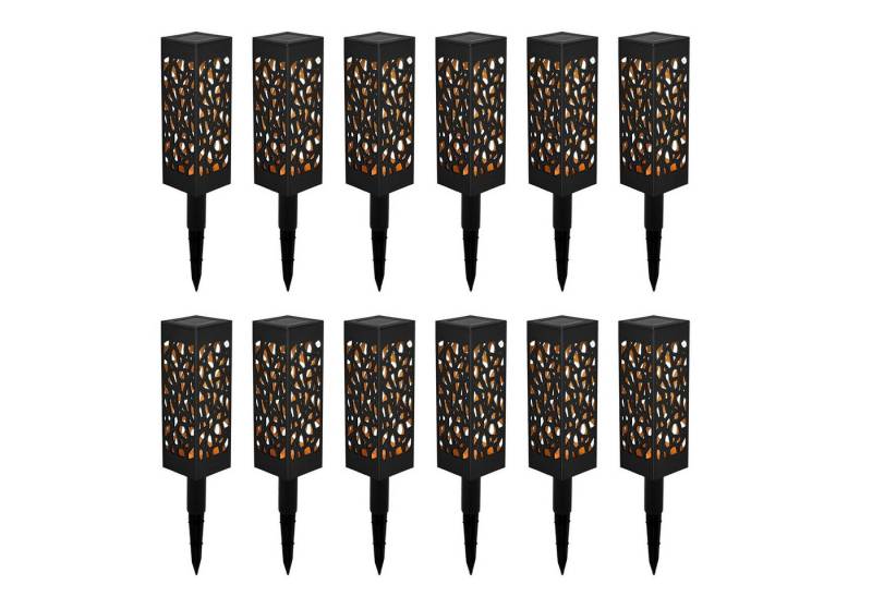 BlingBin LED Gartenleuchte LED Solarlampe für den Außenbereich Solarlampen Gartenstecker Leuchten, Außenbeleuchtung Wasserdicht Rasenlampe, LED fest integriert, warmes Licht, Solar Gartenbeleuchtung Wegebeleuchtung Balkon Terrasse Rasen Deko von BlingBin