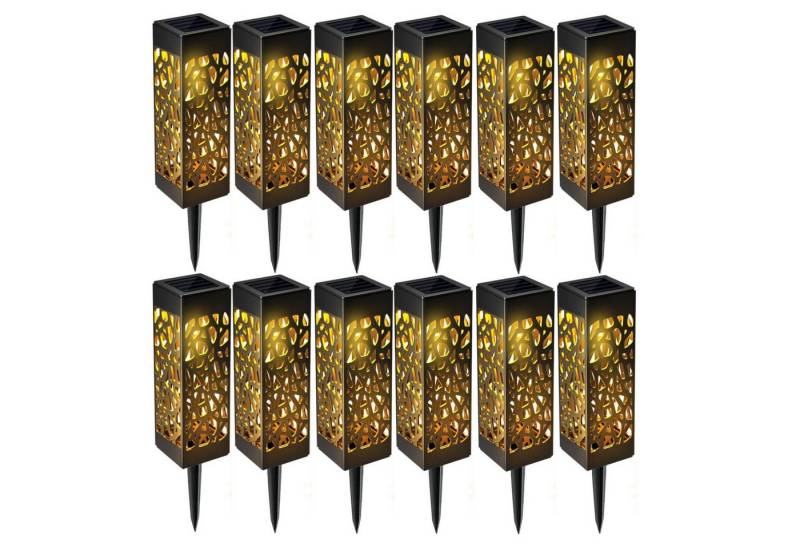 BlingBin LED Gartenleuchte Solarlampen für Außen Garten Beleuchtungs Peripherem Hohlraumdesign, Beleuchtungs Fahrstraßen für Rasen, LED Fest Integriert, Warmweiße, Auto EIN/AUS Led Solar Beleuchtung Gartenleuchten, 12 Stück BlingBin LED Gartenleuchte Solarlampen für Außen Garten Beleuchtungs Peripherem Hohlraumdesign, Beleuchtungs Fahrstraßen für Rasen, LED Fest Integriert, Warmweiße, Auto EIN/AUS Led Solar Beleuchtung Gartenleuchten, 12 Stück von BlingBin