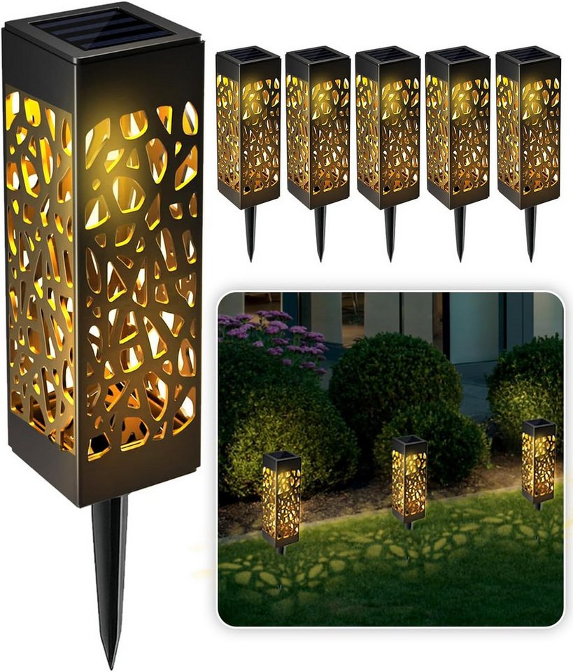 BlingBin LED Gartenleuchte Solarlampen für Außen Garten Beleuchtungs Peripherem Hohlraumdesign, Beleuchtungs Fahrstraßen für Rasen, LED Fest Integriert, Warmweiße, Auto EIN/AUS Led Solar Beleuchtung Gartenleuchten, 6 Stück BlingBin LED Gartenleuchte Solarlampen für Außen Garten Beleuchtungs Peripherem Hohlraumdesign, Beleuchtungs Fahrstraßen für Rasen, LED Fest Integriert, Warmweiße, Auto EIN/AUS Led Solar Beleuchtung Gartenleuchten, 6 Stück von BlingBin