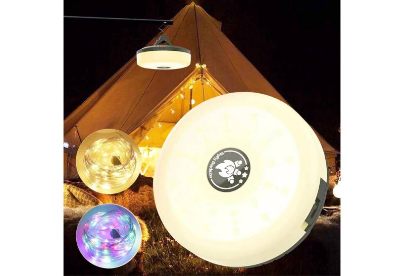 BlingBin LED-Lichterkette Aufrollbare 10m LED-Camping-Lichterkette, 8 Modi, USB, Wasserdicht, Wasserdicht, USB-C und 2 Lichtmodi für vielseitigen Outdoor-Einsatz. von BlingBin