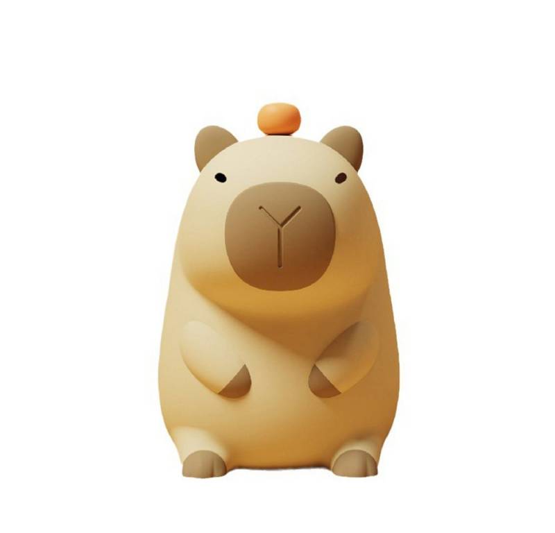 BlingBin LED Nachtlicht Kinder Silikon Nachtlicht Nachttischlampe Aufladbar LED Touch Lampe, zeitgesteuertes Schlafen + zwei Helligkeitsstufen, LED fest integriert, warmes Licht, Capybara Lampe, Niedliche Zimmerdekorationen, Lustige Geschenke von BlingBin