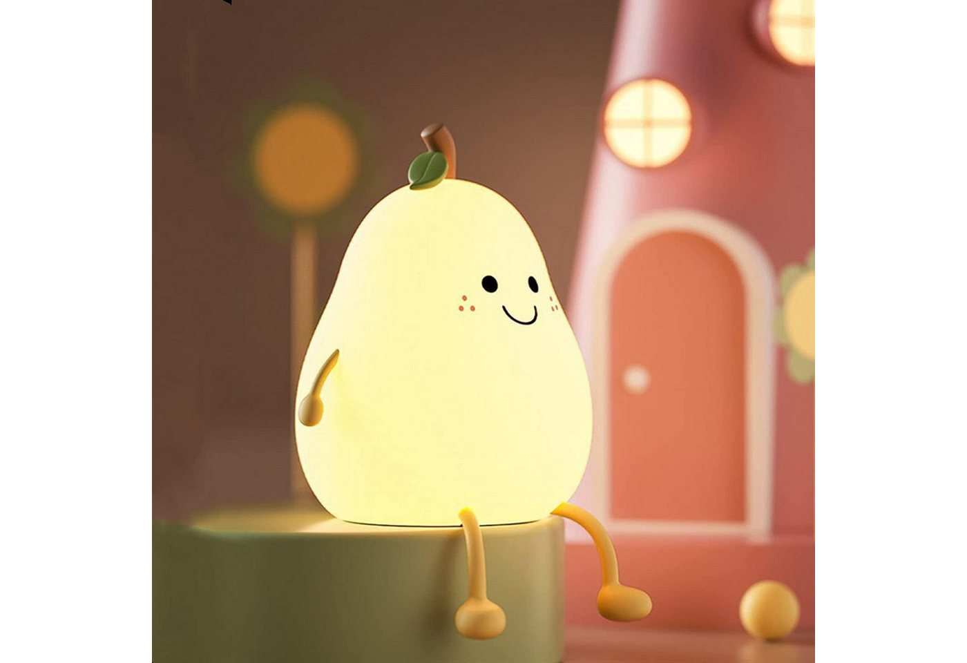 BlingBin LED Nachtlicht LED Silikon Flutlicht für Kinder, Baby-Lampe mit Touch-Steuerung, USB wiederaufladbar, LED fest integriert, 7 Farben, Wiederaufladbar Geschenk für Kinder Baby von BlingBin