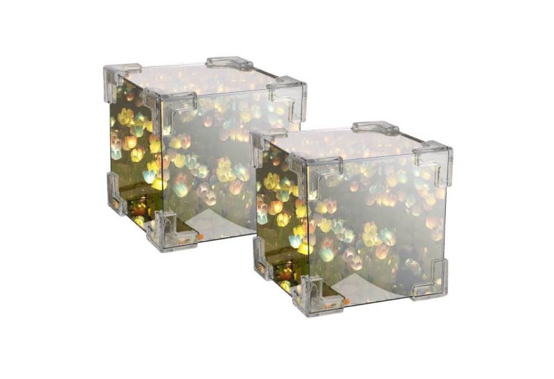 BlingBin LED Nachtlicht Tulip Spiegel Nachtlicht 21-Blumen, LED Dekorative Tischleuchte, Beleuchtungsmodus: Immer an, schnell blinkend, langsam blinkend, LED fest integriert, Würfel Tulpe Blume Meer Nachtlicht und Spiegel 2-in-1 Schlafzimmer BlingBin LED Nachtlicht Tulip Spiegel Nachtlicht 21-Blumen, LED Dekorative Tischleuchte, Beleuchtungsmodus: Immer an, schnell blinkend, langsam blinkend, LED fest integriert, Würfel Tulpe Blume Meer Nachtlicht und Spiegel 2-in-1 Schlafzimmer von BlingBin