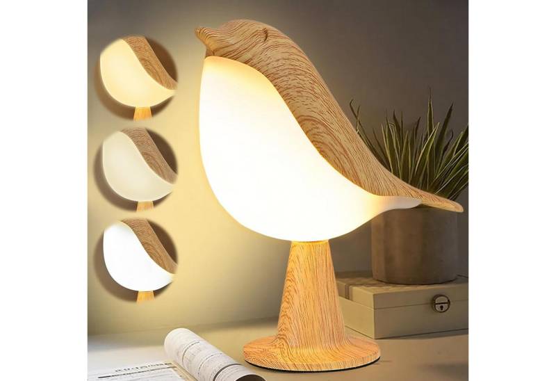 BlingBin LED Nachtlicht Wiederaufladbare, dimmbare Vogel-Lampe mit Duftfunktion, Integrierte Aromadiffusor-Funktion für wenige Tropfen ätherisches Öl., LED fest integriert, Warmweiß, Natürliches Licht, Kaltweiß, 3 Farbtemperaturen und dimmbares Licht für jede Stimmung. von BlingBin