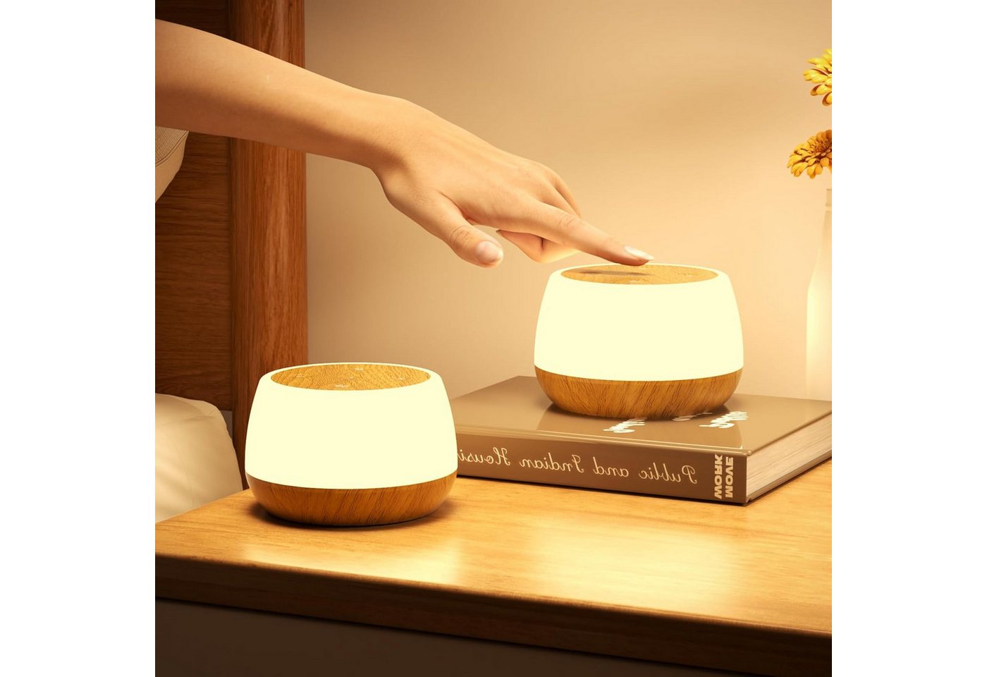 BlingBin LED Nachttischlampe Tischlampe Touch Dimmbar mit 20W Ladefunktion 8 Farben, 20W Ladefunktion, LED fest integriert, warmes Weiß, RGB, Nachtlicht Baby Stilllicht mit Timing Funktion BlingBin LED Nachttischlampe Tischlampe Touch Dimmbar mit 20W Ladefunktion 8 Farben, 20W Ladefunktion, LED fest integriert, warmes Weiß, RGB, Nachtlicht Baby Stilllicht mit Timing Funktion von BlingBin