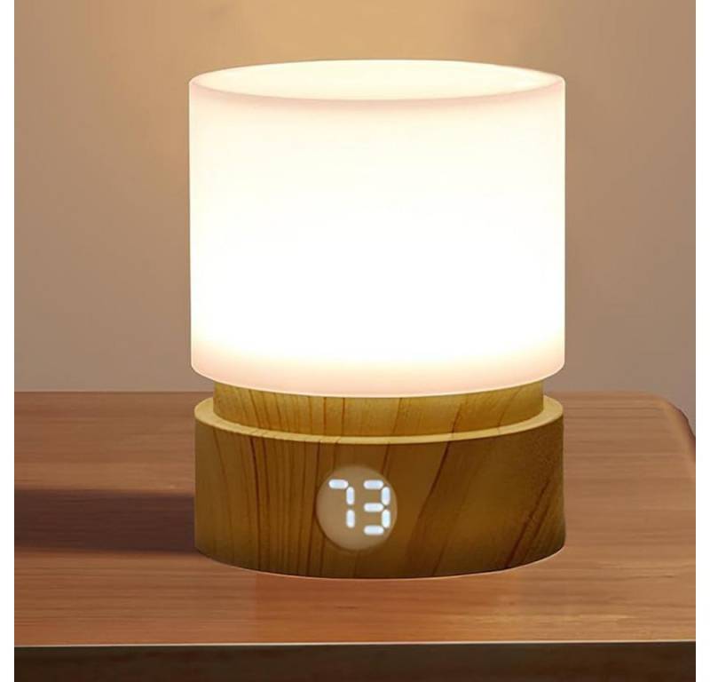 BlingBin LED Nachttischlampe Wiederaufladbares LED Nachtlicht mit Atemlicht & Timer, Holzoptik, USB-Wiederaufladbar, LED fest integriert LED, Warmweiß, Wiederaufladbar, Timerfunktion, Atemlicht, stufenlos dimmbar BlingBin LED Nachttischlampe Wiederaufladbares LED Nachtlicht mit Atemlicht & Timer, Holzoptik, USB-Wiederaufladbar, LED fest integriert LED, Warmweiß, Wiederaufladbar, Timerfunktion, Atemlicht, stufenlos dimmbar von BlingBin