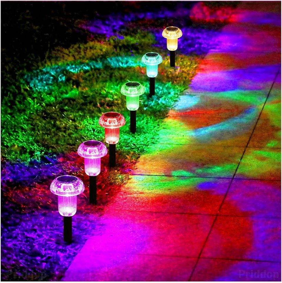 BlingBin LED Solarleuchte 6 Stück Solarlampen Gartenleuchten für Außen Garten, Wasserdicht, LED fest integriert, Kaltweiß/RGB, Auto EIN/AUS Led Solar Fackeln beleuchtung Gartenleuchte BlingBin LED Solarleuchte 6 Stück Solarlampen Gartenleuchten für Außen Garten, Wasserdicht, LED fest integriert, Kaltweiß/RGB, Auto EIN/AUS Led Solar Fackeln beleuchtung Gartenleuchte von BlingBin