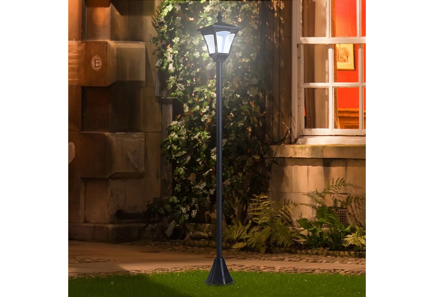 BlingBin LED Solarleuchte Solar Gartenlaterne Stehleuchte aus Edelstahl Gartenlampe 120cm hoch, mit Lichtsensor, LED fest integriert, Kaltweiß, Solarlampe mit Lichtsensor 30 Lumen Erdspieß, Gartenlampe für Garten BlingBin LED Solarleuchte Solar Gartenlaterne Stehleuchte aus Edelstahl Gartenlampe 120cm hoch, mit Lichtsensor, LED fest integriert, Kaltweiß, Solarlampe mit Lichtsensor 30 Lumen Erdspieß, Gartenlampe für Garten von BlingBin