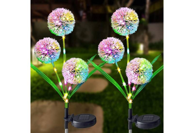 BlingBin LED Solarleuchte Solarlampen für Garten 32/120 LED, 4 Stück Glühwürmchen Solar Lichter, Gartendekoration, LED fest integriert, Farbwechsel, Wasserdicht Solar Blumen Lampe für Terrasse, Rasen und Patio BlingBin LED Solarleuchte Solarlampen für Garten 32/120 LED, 4 Stück Glühwürmchen Solar Lichter, Gartendekoration, LED fest integriert, Farbwechsel, Wasserdicht Solar Blumen Lampe für Terrasse, Rasen und Patio von BlingBin