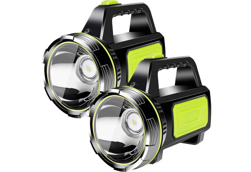 BlingBin LED Taschenlampe LED-Scheinwerfer Multifunktionale Campingleuchte Superhelle Handlampe (2er Set, 2-St., 2pcs), ideal für Camping, Arbeit, Werkstatt, KFZ, Jagd, Angeln, Wandern von BlingBin