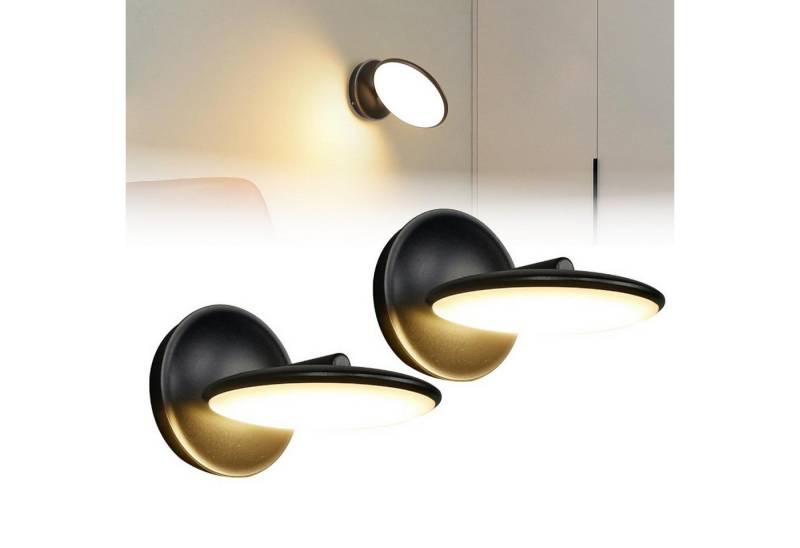 BlingBin LED Wandleuchte 12W Außenlampe Aussen, Wasserdicht IP65 Schwenkbar Aussenlampe Wand, Wandlampe mit Schwenkbar LED Panel, LED fest integriert, Warmweiß, Warmweiß 3000K Aussenleuchte für Garten Terrasse Wohnzimmer von BlingBin