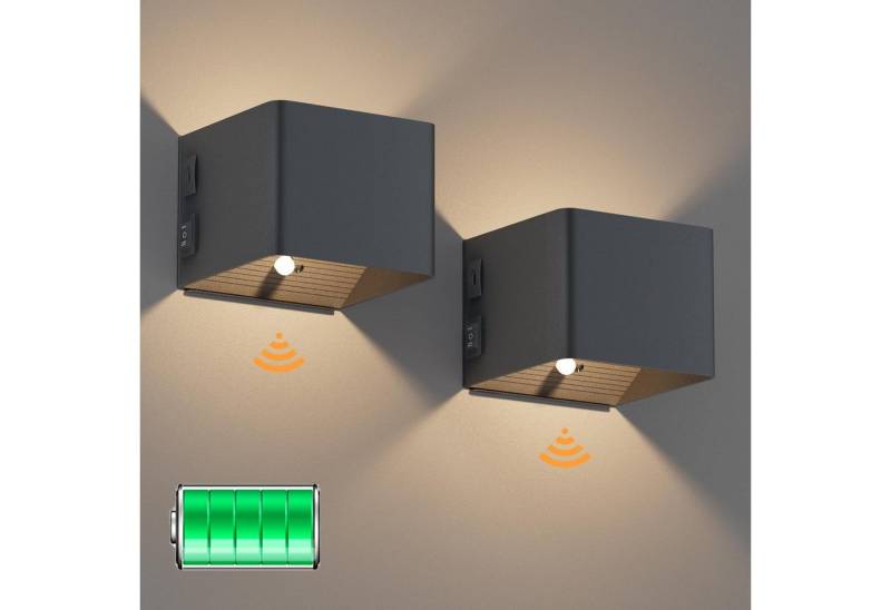 BlingBin LED Wandleuchte Kabelloser Wandlichtstreifen mit Bewegungssensor, Bewegungssensor, LED fest integriert, Warmweiß, 3000K Kabellose Wandlampe mit USB, 4400mAh von BlingBin