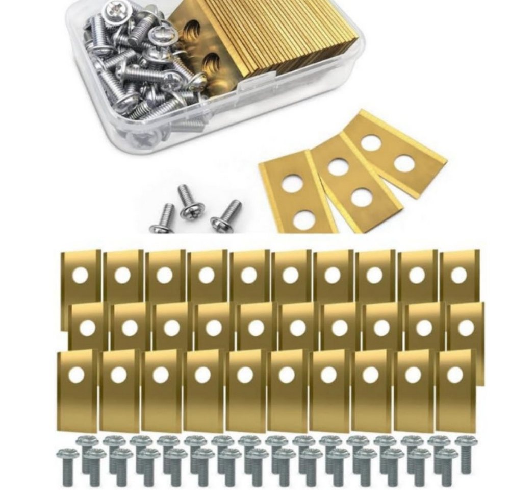 BlingBin Mährobotermesser 30 x Titan Klingen Mähroboter Messer Ersatzmesser für Mähroboter (30er Set, 30-St., 30pcs), Ersatzklingen passend für Worx Landroid y LandXcape Zoef Roboter von BlingBin