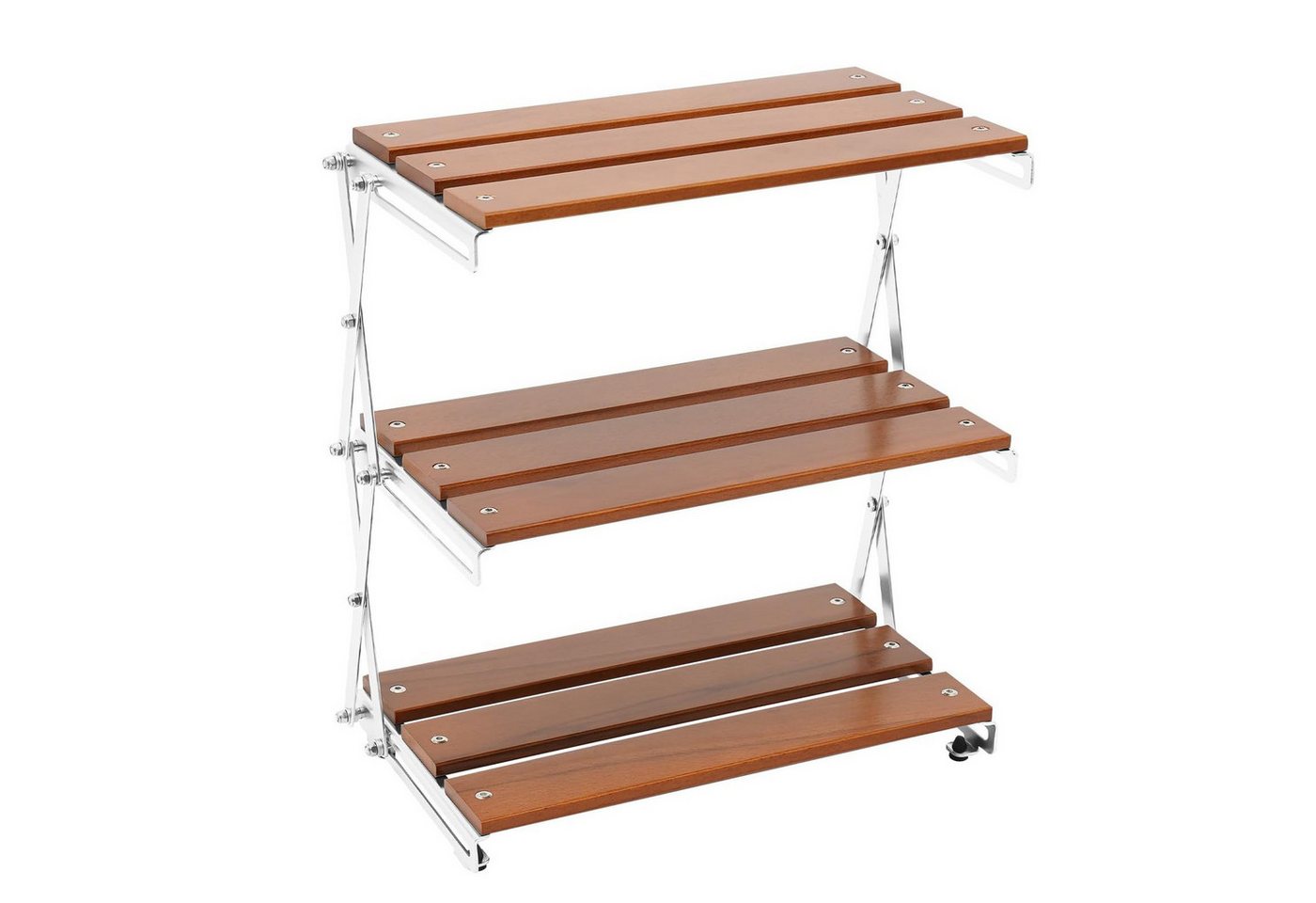 BlingBin Mehrzweckregal 3-stufiges Camping-Klappregal, Schreibtischregal, Tischorganizer, 1er Set 1-tlg., platzsparend Aufbewahrung für Zuhause und Camping von BlingBin