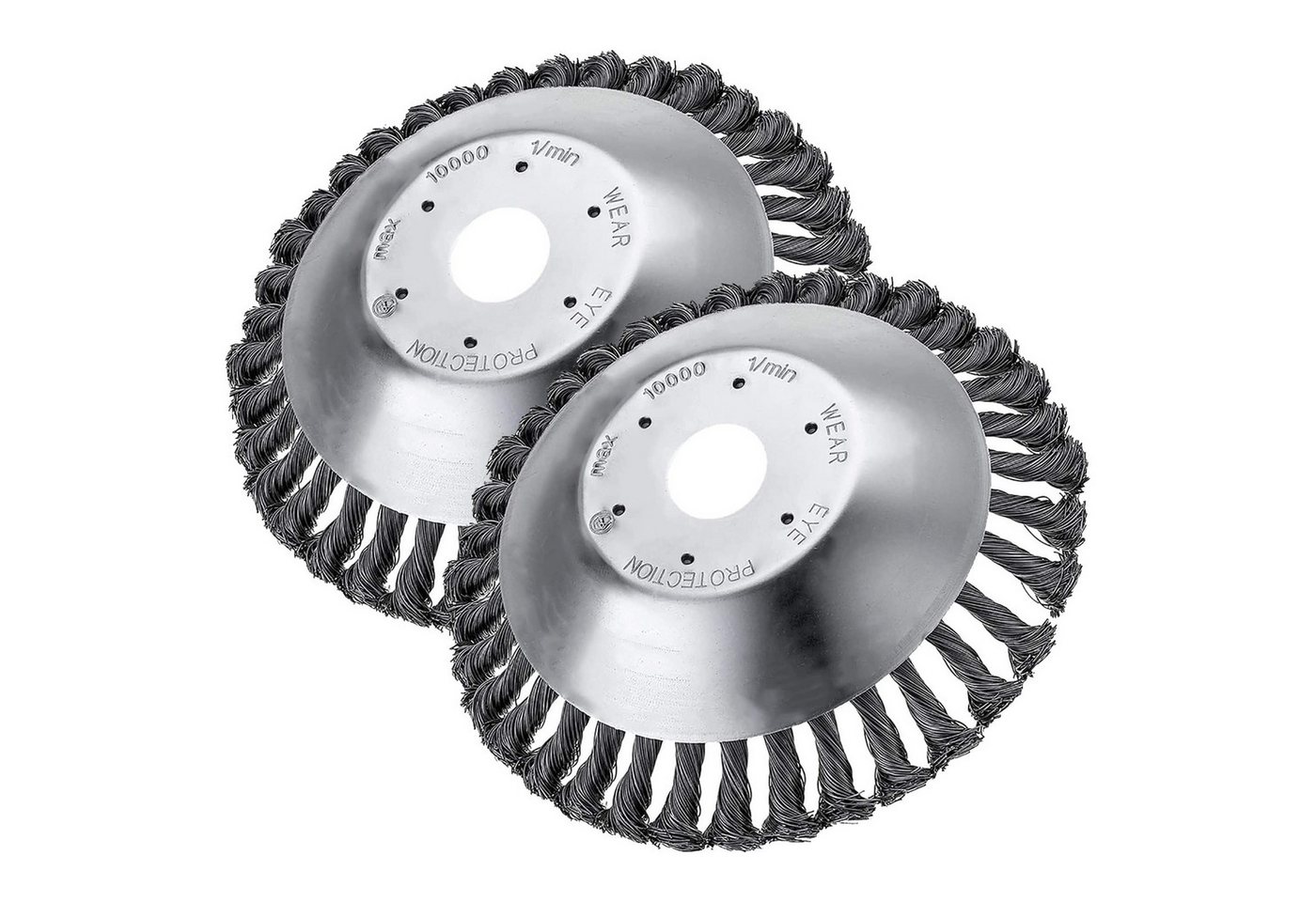 BlingBin Motorsensenmesser Unkrautbürste Wildkraut Fugenbürste Stahl Rundbürsten Fuer 200x25,4mm (2er Set, 2-St., 2 Stück), Wildkrautbürste Drahtbürste für Motorsense Effektive Moos und Unkraut von BlingBin