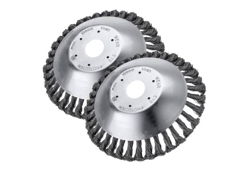 BlingBin Motorsensenmesser Unkrautbürste Wildkraut Fugenbürste Stahl Rundbürsten Fuer 200x25,4mm (2er Set, 2-St., 2 Stück), Wildkrautbürste Drahtbürste für Motorsense Effektive Moos und Unkraut von BlingBin