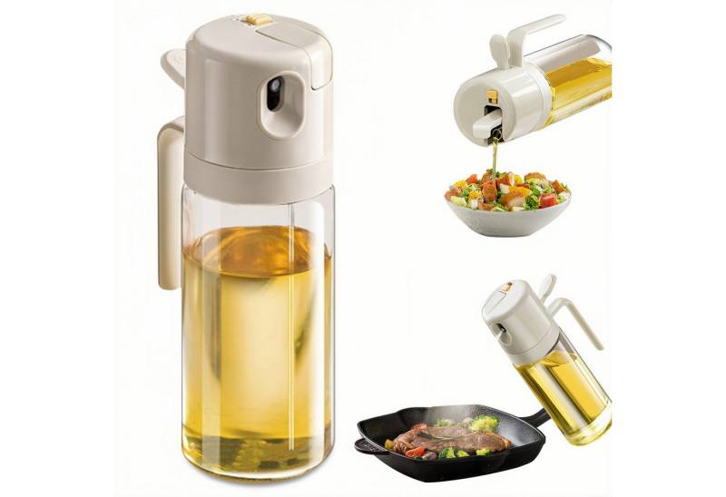 BlingBin Ölspender 2in1 Öl Sprühflasche Ölspender ölflasche Olivenöl-Ausgießer für Küchen, (1er Set, 1-tlg., 1 Stück), Ein aus Glas gefertigter Olivenöl-Ausgießer für die Flasche 550 ml von BlingBin