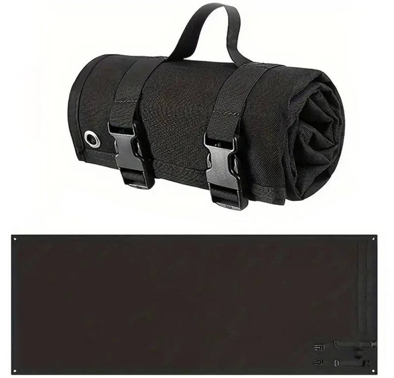 BlingBin Outdoorteppich Outdoor-Schießmatte, Non-Padded Mat Gerollte Schießmatte, rechteckig, Wasserdicht Faltbar Verdickt für Outdoor-Sporttraining, Schwarz von BlingBin