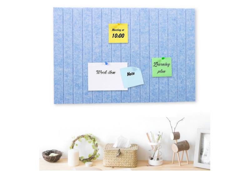 BlingBin Pinnwand DIY Korktafel Selbstklebend Wandaufkleber,Dekorative Pinnwand aus Filz, (1er Set, 1-tlg., 40 x 60 cm, 9 mm dick), Faltbare Fototafel,Memoboard Vision Board für Büro Zuhause Wohnzimmers von BlingBin