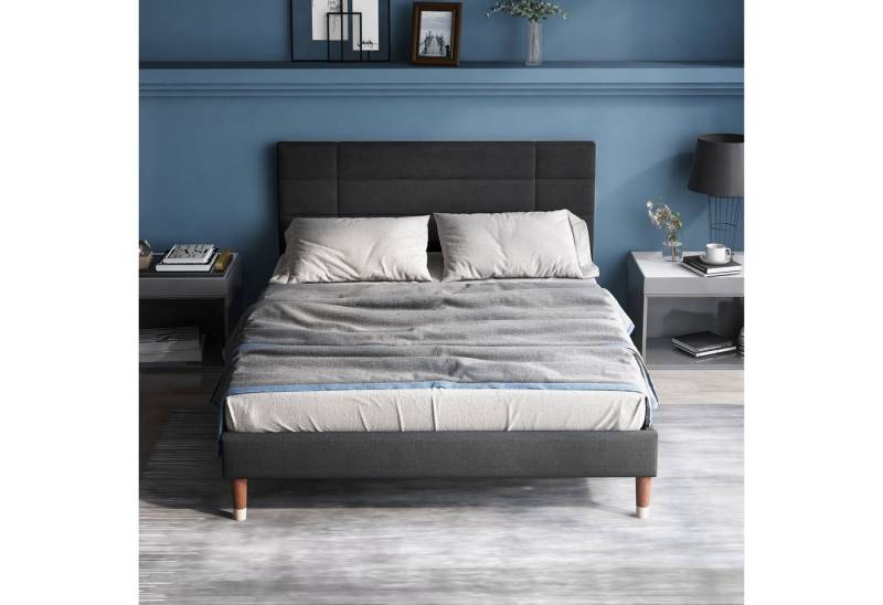 BlingBin Polsterbett Doppelbett Jugendbett (1-tlg., mit Matratze,Lattenrost,Kopfteil), 140x200cm,Leinen,für Erwachsene&Jugendliche von BlingBin