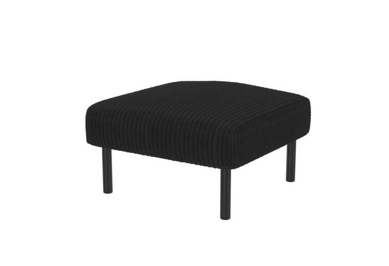 BlingBin Polsterhocker Sitzhocker, Cord-Stoff Hocker mit Metallgestell (Fußhocker, 1 St., 56 × 51 × 39 cm), Vielseitig als Fußbank, Sitzhocker oder Beistelltisch nutzbar von BlingBin