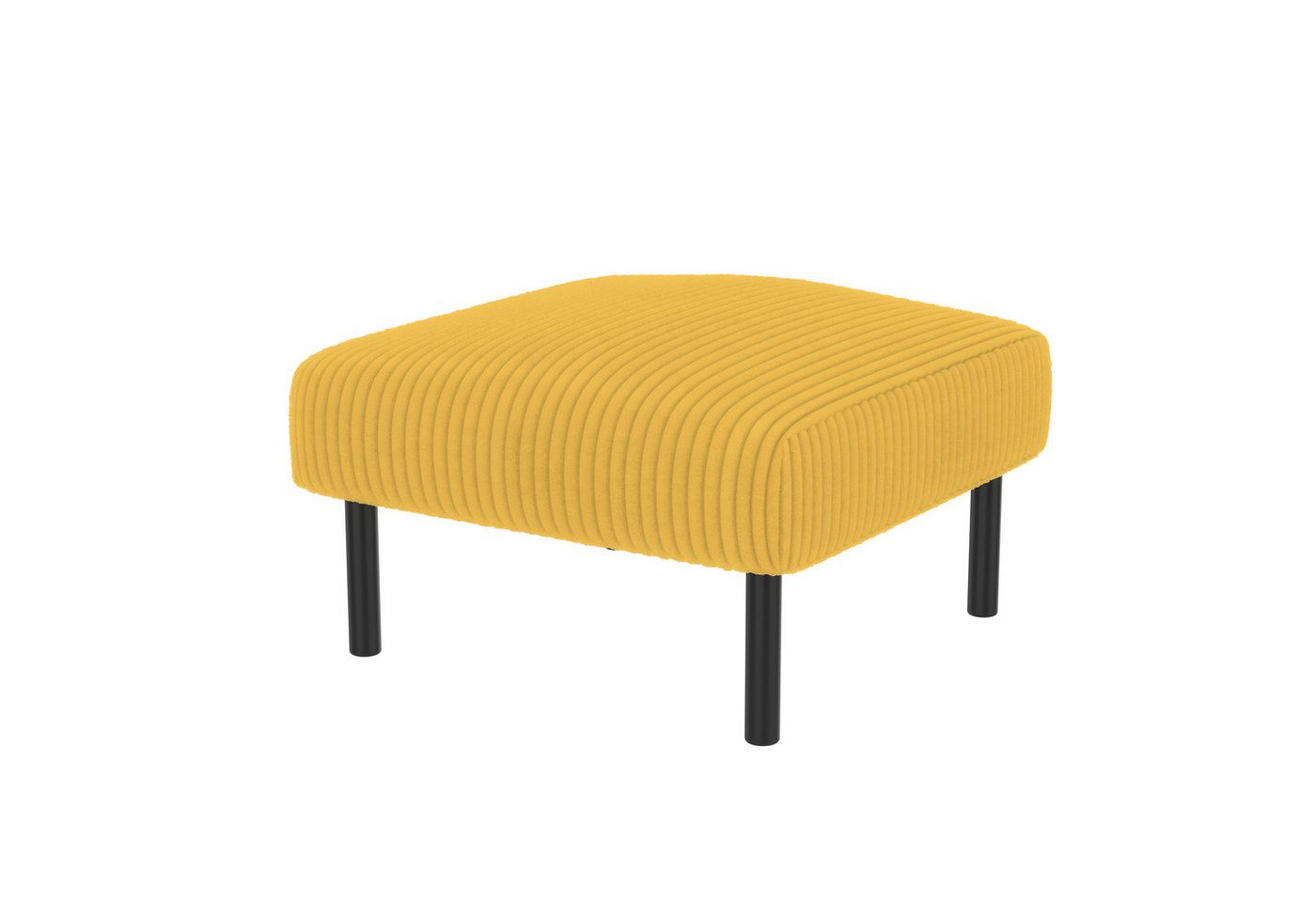 BlingBin Polsterhocker Sitzhocker, Cord-Stoff Hocker mit Metallgestell (Fußhocker, 1 St., 56 × 51 × 39 cm), Vielseitig als Fußbank, Sitzhocker oder Beistelltisch nutzbar von BlingBin
