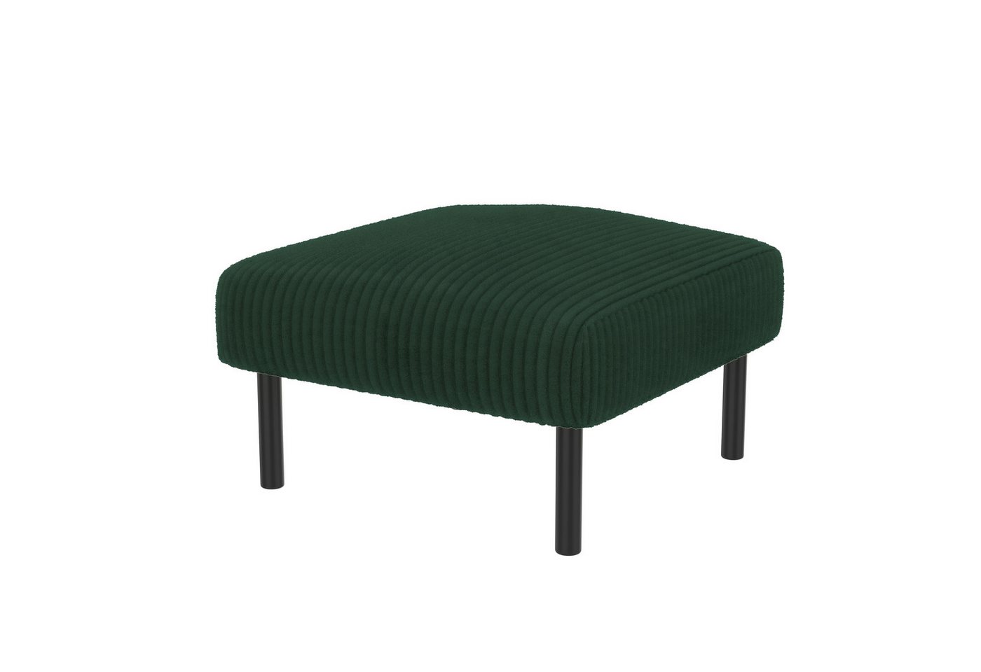 BlingBin Polsterhocker Sitzhocker, Cord-Stoff Hocker mit Metallgestell (Fußhocker, 1 St., 56 × 51 × 39 cm), Vielseitig als Fußbank, Sitzhocker oder Beistelltisch nutzbar von BlingBin